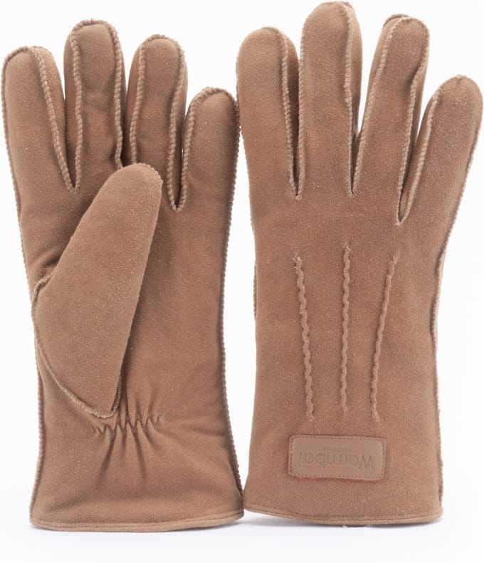 Warmbat Dames Handschoenen Goat Suéde - Cognac - Maat L