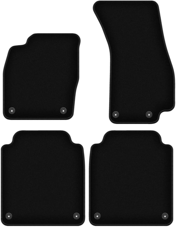 BASIC zwarte veloursmatten voor: Audi A8 D5 LONG (2017-2022)