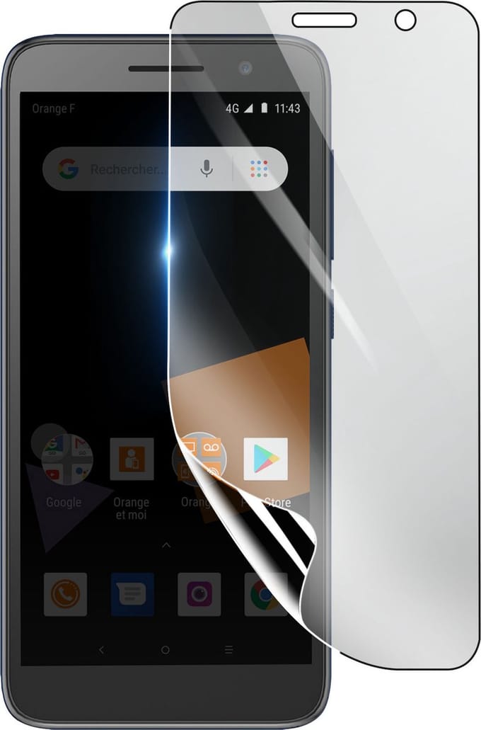 3mk, Geschikt voor Orange Rise 54, Schokbestendige Hydrogel Screenprotector, Transparant
