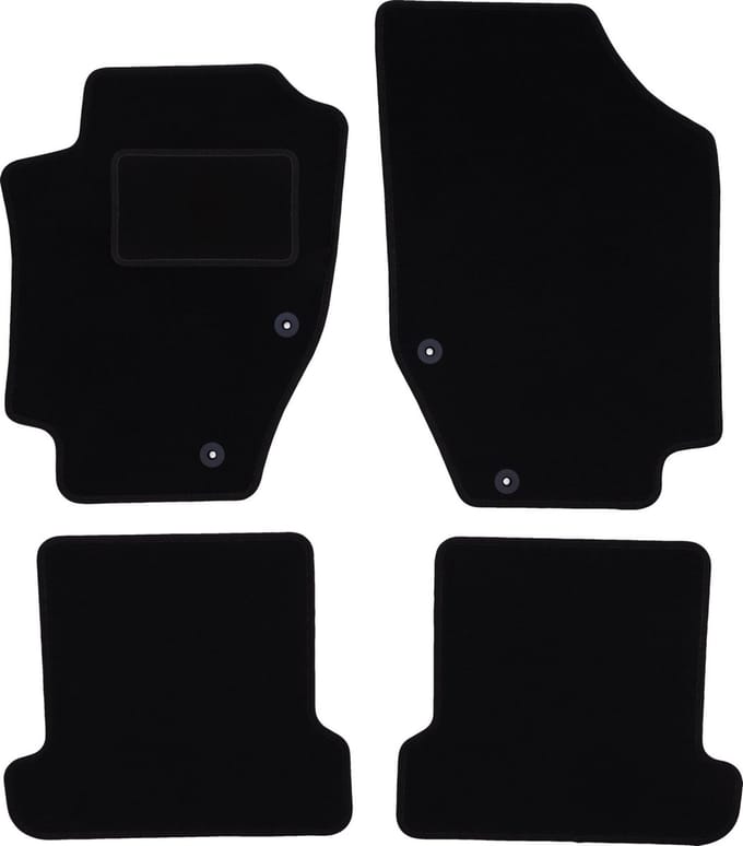 Zwarte veloursmatten voor: Peugeot 307CC cabrio (2003-2008)
