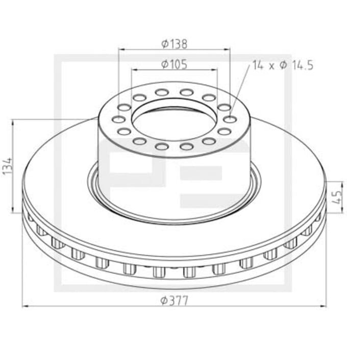 Remschijf PETERS 016.665-00A