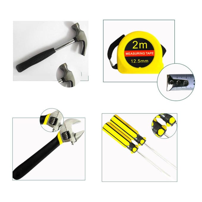 Multifunctionele auto-onderhouds- en reparatiegereedschapsset Gereedschap voor het demonteren en monteren van meubels voor thuis Set A black