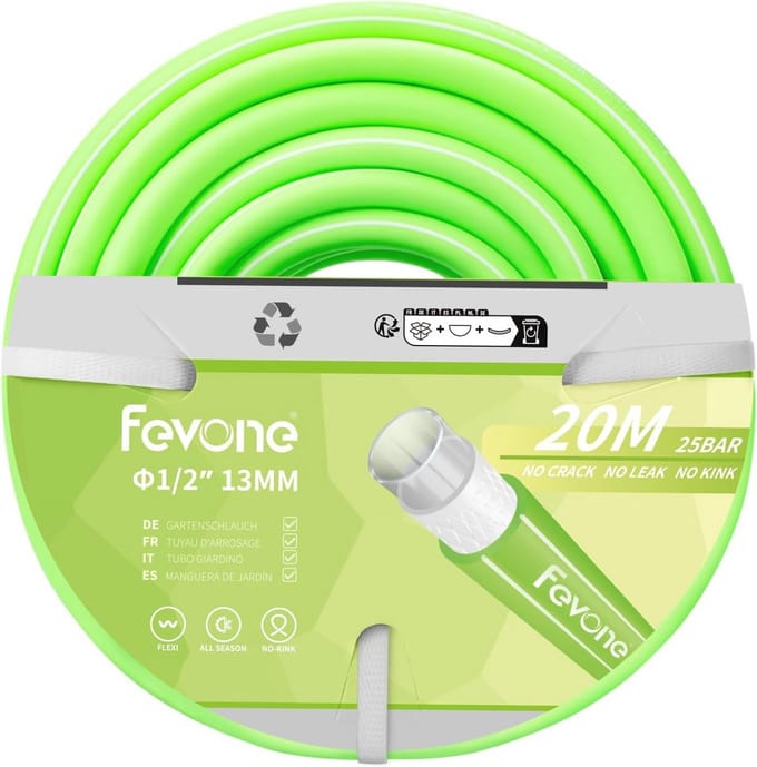 Tuinslang 20 m 13 mm - Flexibele en Robuuste Buitenwaterslang met Anti-Knik Bescherming