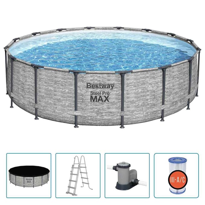 Bestway - Zwembad - Power - Steel - rond - 488x122 - cm