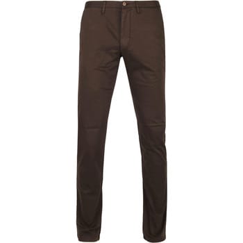Broek Suitable Chino Sartre Donkerbruin
