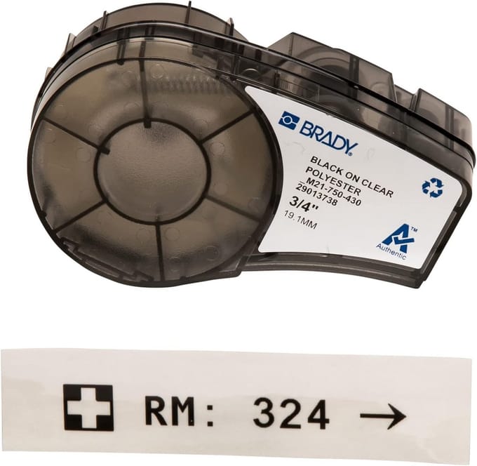 Duurzame Transparante Polyester Etiketten voor Componenten en Panelen 19.05 mm x 6.4 m