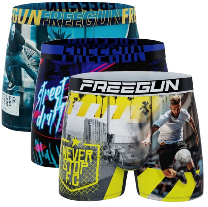 Freegun jongens boxershorts - microvezel - 3-pack - maat 152/164 - Never stop