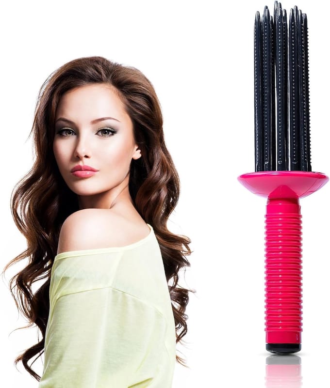 Hetelucht Stylingborstel - Krullende Kam - Haar Styler - Ergonomisch Ontwerp - 24.5 cm Lengte
