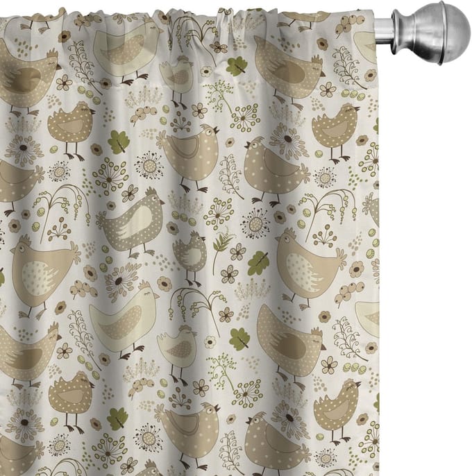 ABAKUHAUS Kip Voorhangen – 2x75x225 – Microvezel – Bruin Camel