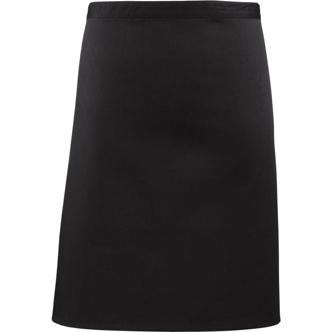 Premier Dames/Dames Mid-Length Apron (Pakket van 2) (Zwart)