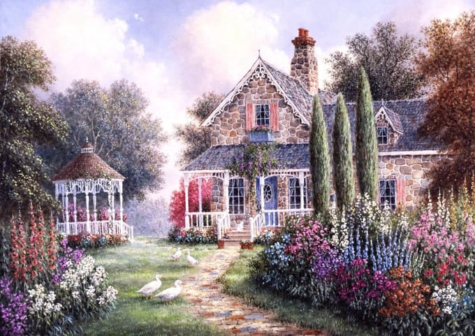 Legpuzzel - 1000 stukjes - Elmira's Cottage, D. Lewan - Grafika Puzzel