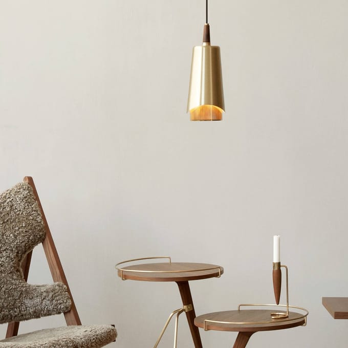 Audo Copenhagen Audo Umanoff hanglamp, messing en Walnoot