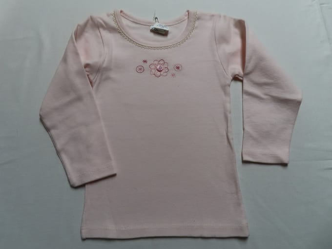 Aborba - T shirt lange mouw - Meisje - Roze - 2 jaar 86