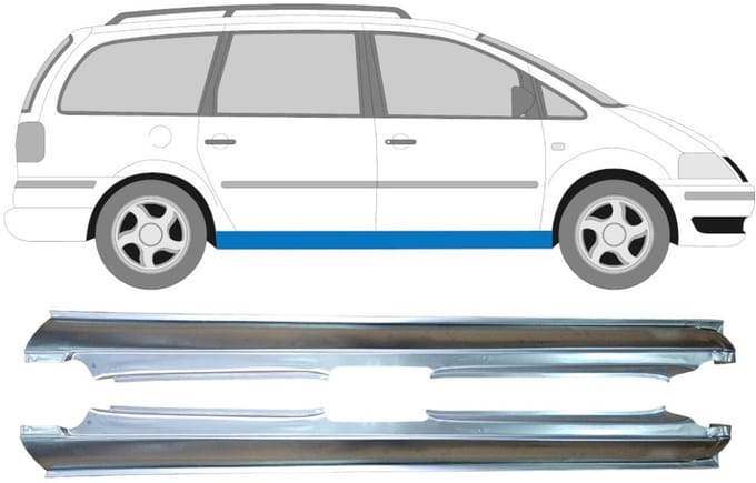 Volledige dorpel voor Ford Galaxy 1995-2010 / Links + Rechts / Set