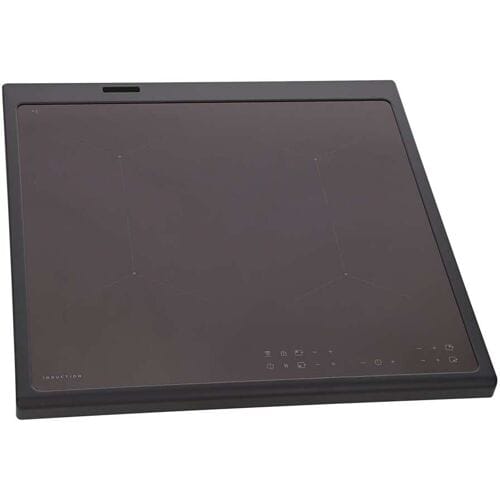 AEG glasplaat met kader, mat zwart, 596x600mm 140230610135