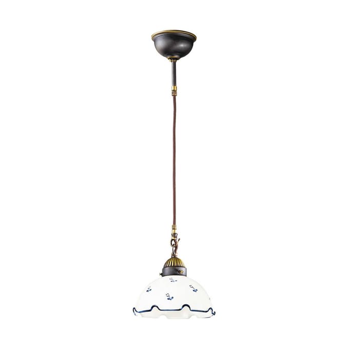 austrolux Hanglamp Nonna Millefleurs Ø 20 cm 1-lamp blauw