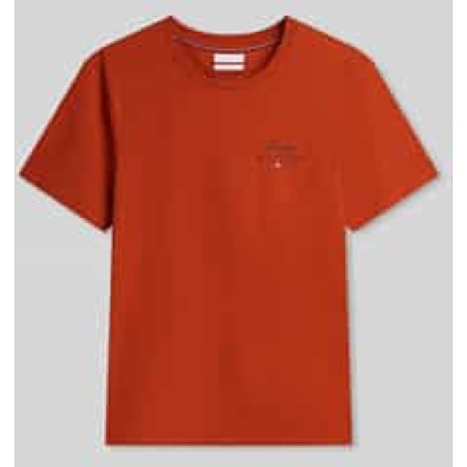 Tommy Hilfiger Script Stack Regular Rusty Ochre Größe: M | Basic T-Shirts Outlet | Herren | Braun