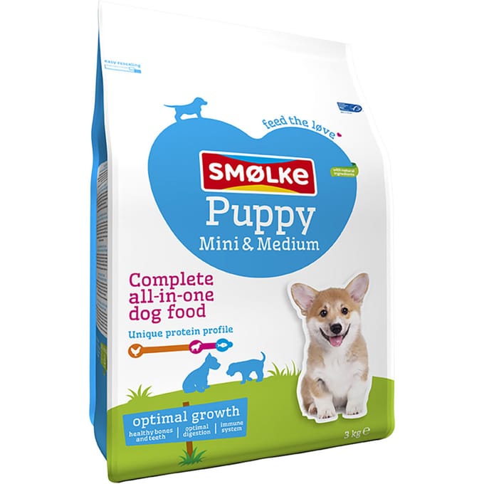 2x3kg Puppy Mini/Medium Smølke Hondenvoer