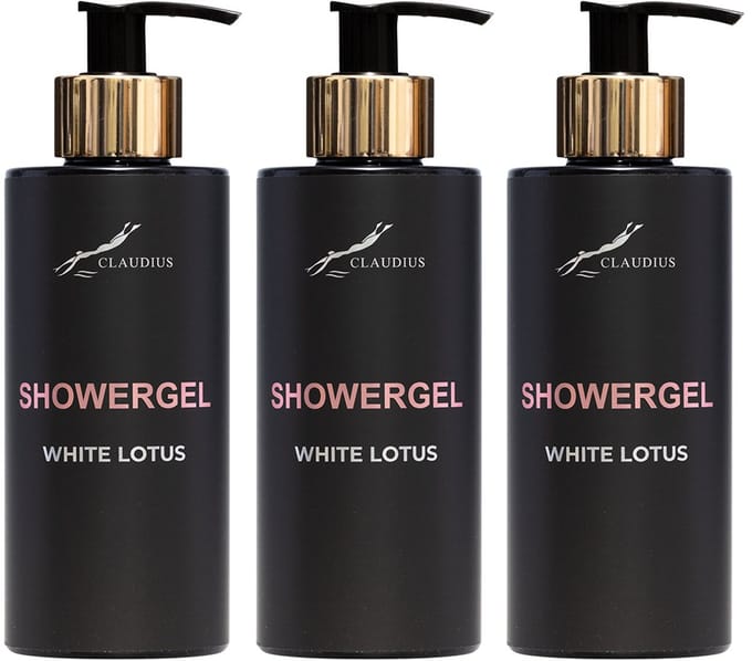 Showergel White Lotus 300 ml - gouden pomp - 3 stuks