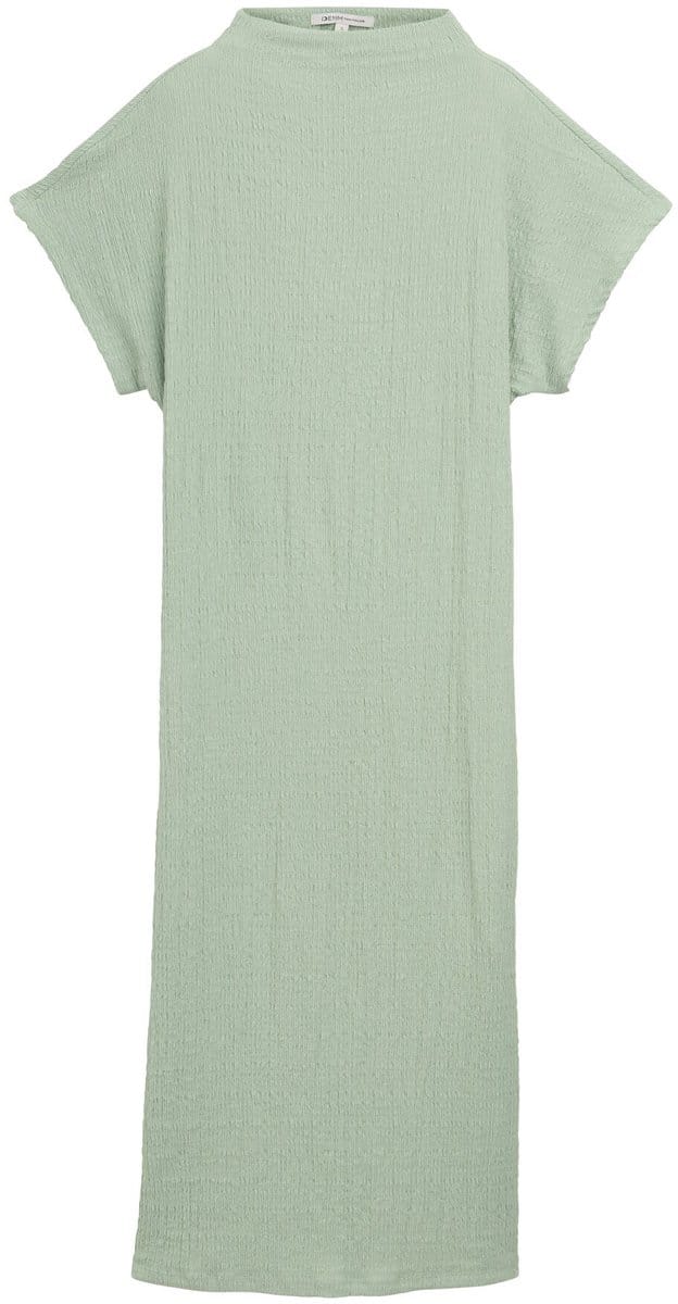 Tom Tailor Denim - Midi-jurk met opstaande kraag - Maat M - Fresh Mint Green