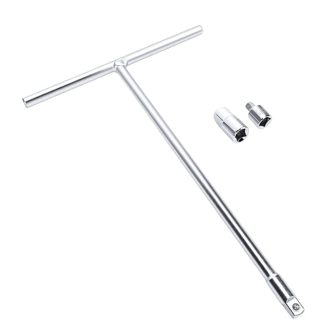 T-sleutel Grote torsie Multifunctioneel 3/8 inch aandrijving T-sleutel dopsleutel voor ATV UTV white