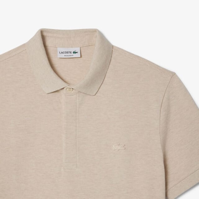 Lacoste Paris Stretch Pique Polo Regular Fit - grijs beige