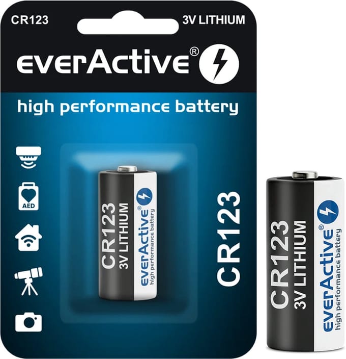 everActive CR123 - Fotobatterij - 3V - 1500mAh