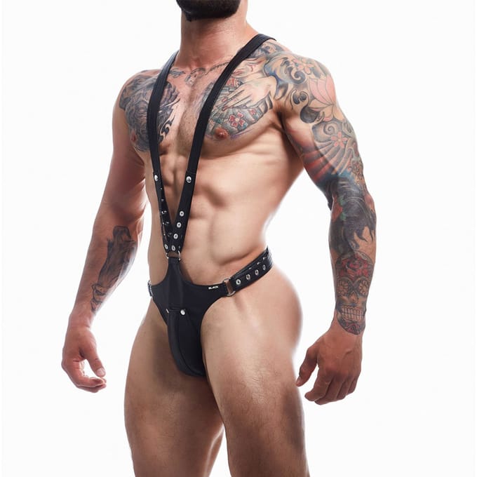 BL4CK by C4M - Dungeon - Full Body Harnas - Zwart