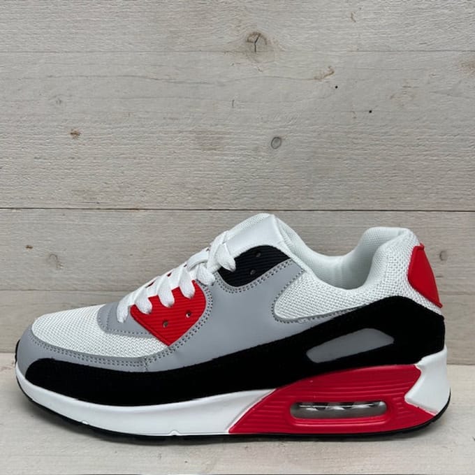Gave air sneakers wit rood (verkrijgbaar van maat 36 t/m maat 45) Rood / 43