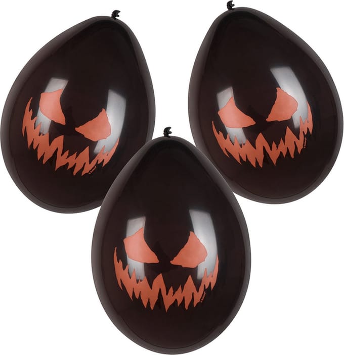 Boland - Set 6 latex ballonnen Creepy pumpkin - Multi - Knoopballon
