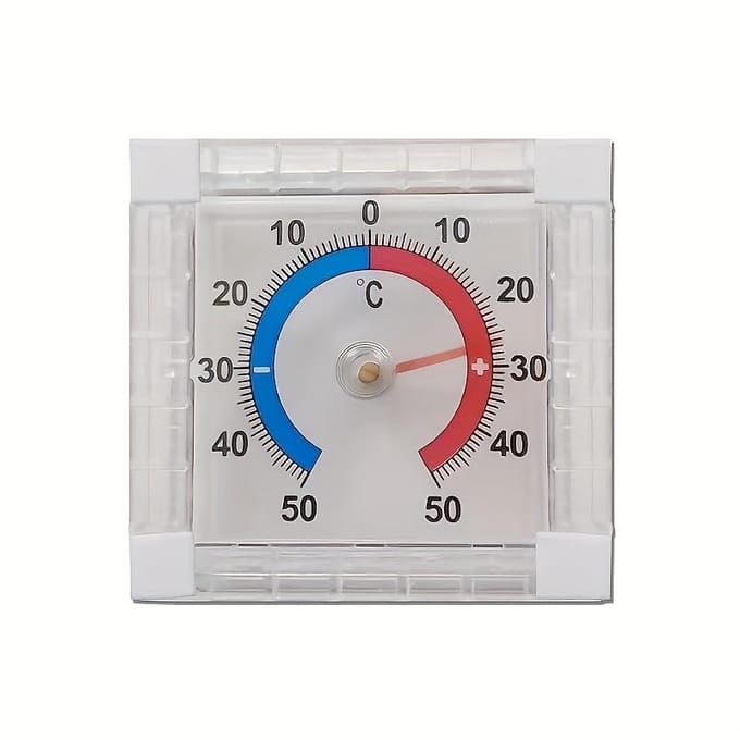 Thermomètre Haute Précision avec Fonction Auto-Adhésive, Convient aux Températures allant de Idéal pour une Utilisation Intérieure et Extérieure, Ce Premium gray