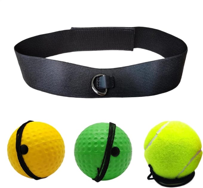 Boksbal Set - Reactie Bal - Snelheid Trainen - Verstelbare Hoofdband - 23x8x7cm - Multi-color