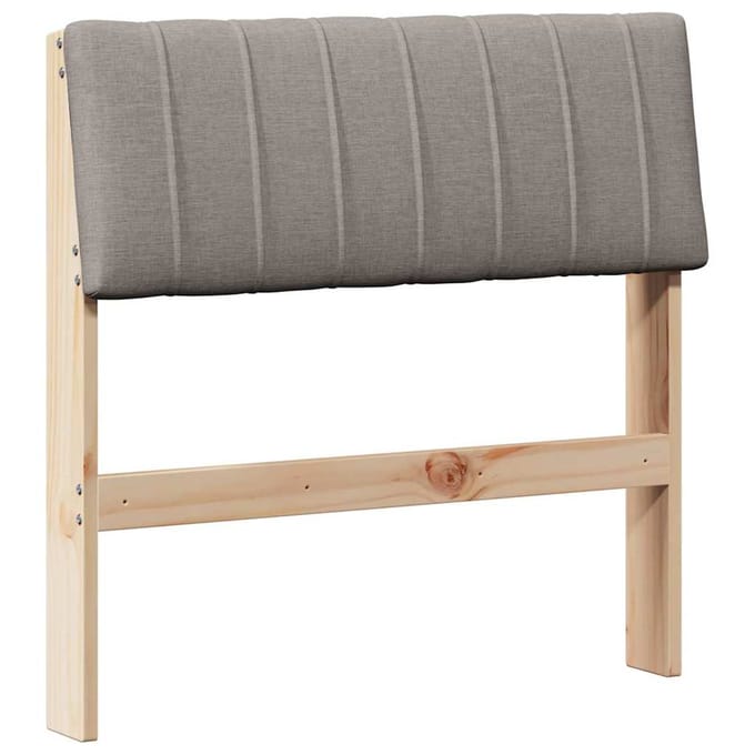 vidaXL Gestoffeerd hoofdbord Taupe 80 cm Massief grenenhout