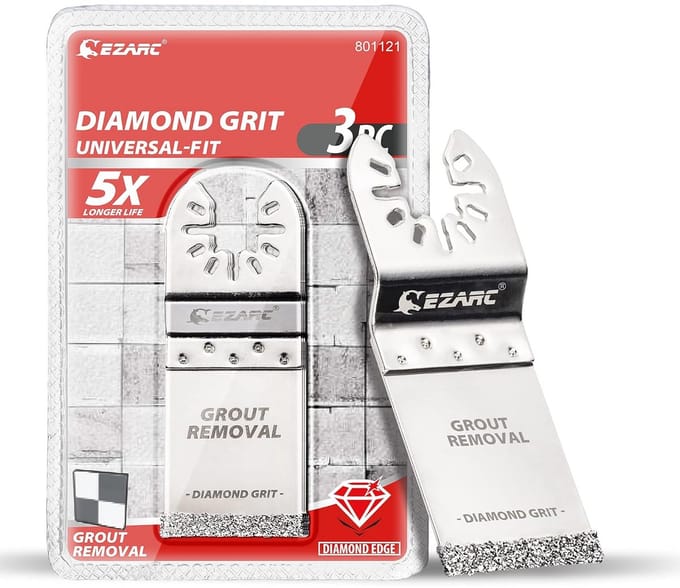 Multitool Zaagblad Diamant 34mm 3-Delig voor Voegmortel en Snijden
