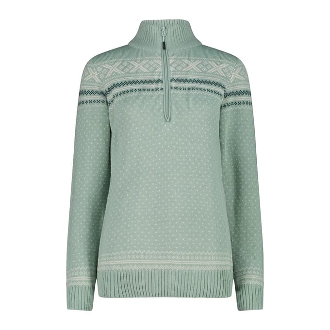 Pullover met halve rits dames CMP Wooltech