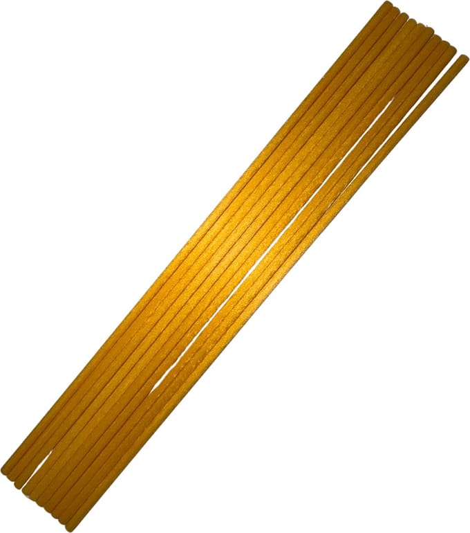 Luxe Losse Aromatherapie Geurstokjes - 25 Stuks - Gele Vezel - 26cm x 4mm - Geurverspreiders - Navulling Geurstokjes Geel - Diffuser