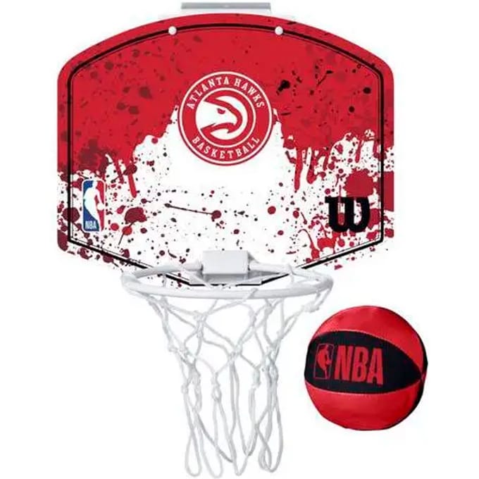 Wilson Nba Hawks Minibasketbalset Met Bal En Mini-basket Veelkleurig