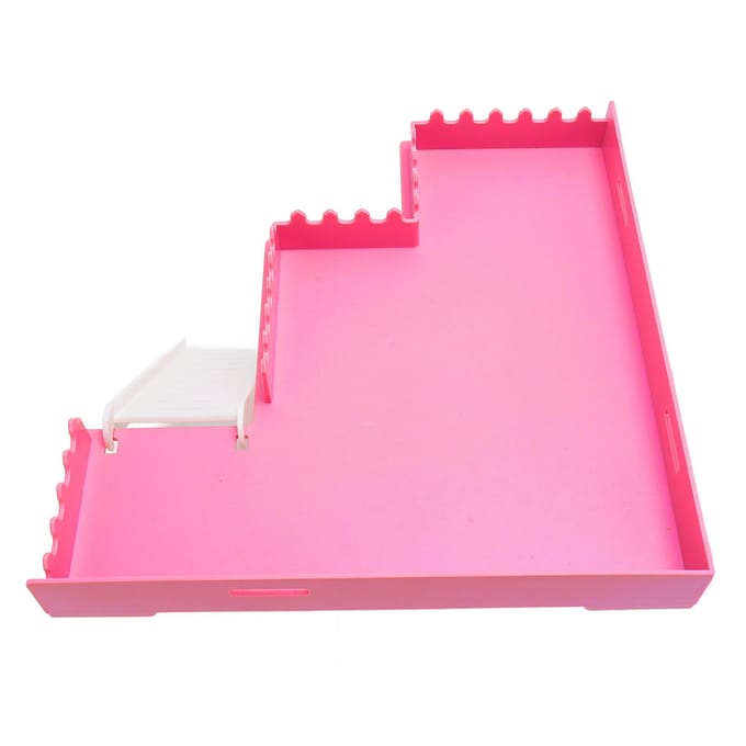 Hamster Platform Veilig Speelgoed voor Beweging Plastic Hamster Staand Platform met Ladder voor Cavia pink