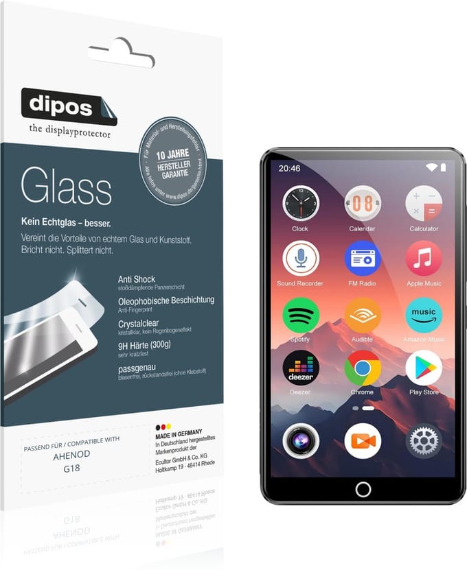 dipos – 2x Pantserfolie geschikt voor AHENOD G18 | 9H Screenprotector