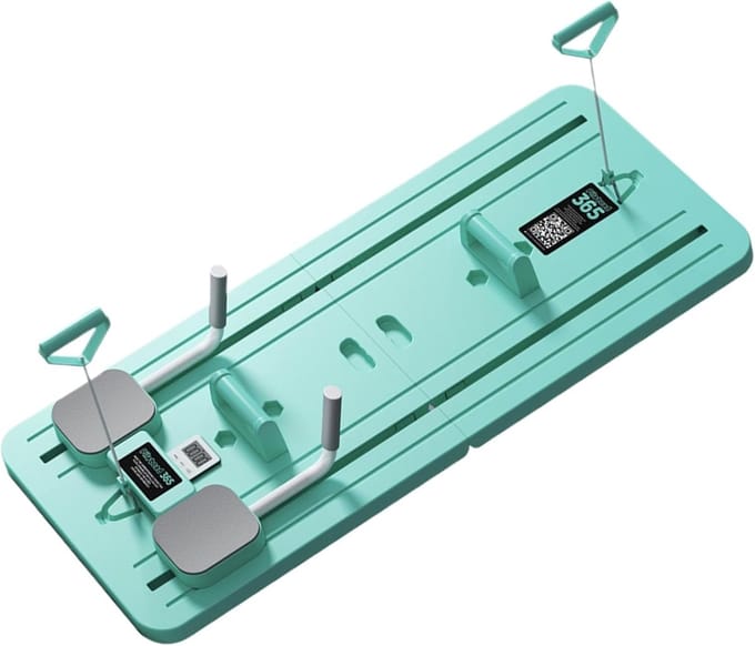 Pilates Reformer Board - Core Trainer - Thuis Fitness - Multifunctioneel Ontwerp - 106x41cm - Groen