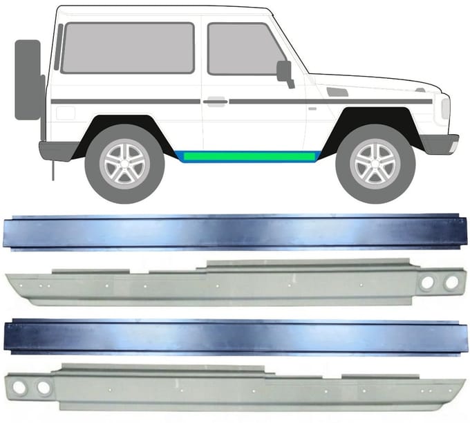 Frontruderamme voor Mercedes G-Class W460 W461 W463 1979-2017 / Set