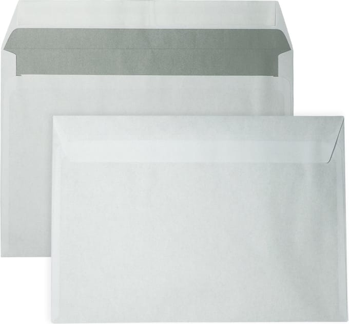 C5 Enveloppen A5 formaat wit - 229 x 162 mm - 50 stuks - Zelfklevend met plakstrip - 80 Gram - DULA
