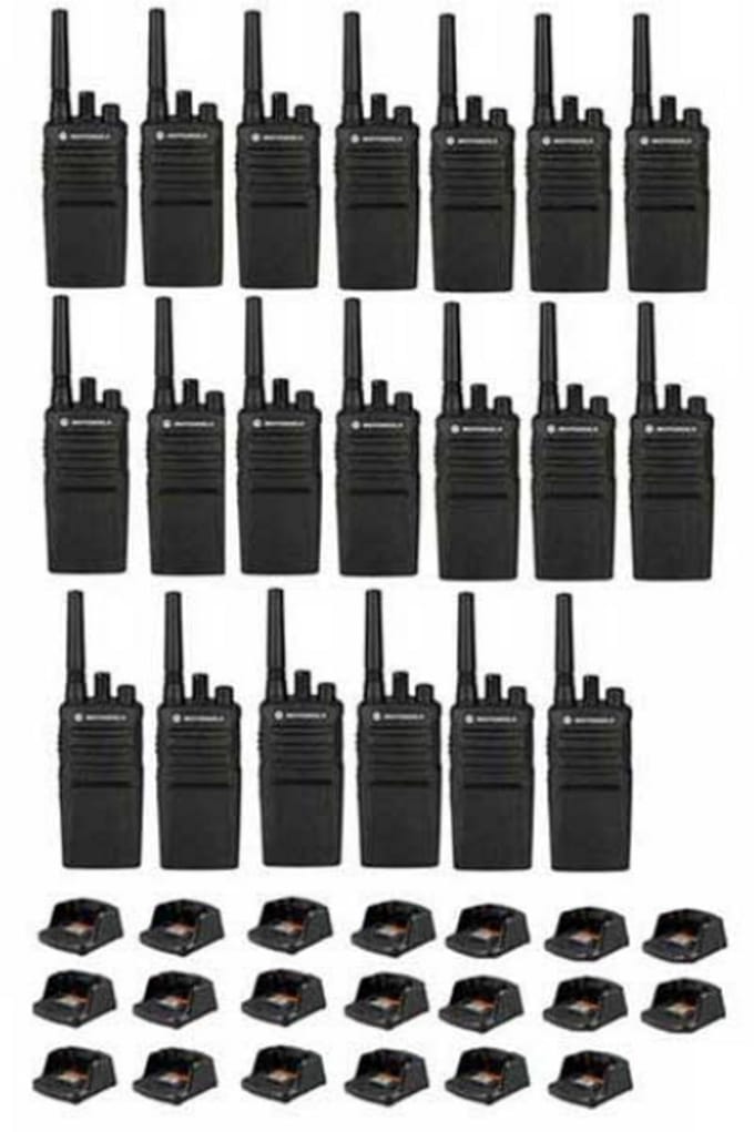 Set van 20 Motorola XT420 UHF IP55 PMR446 Portofoon met laders