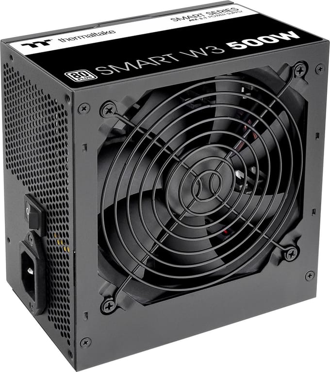 Thermaltake SMART W3 500W Voeding - 500 Watt - 120 mm - ATX - 80 Plus 80 PLUS