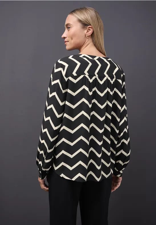 Dames tuniekblouse met knopen Cecil AOP