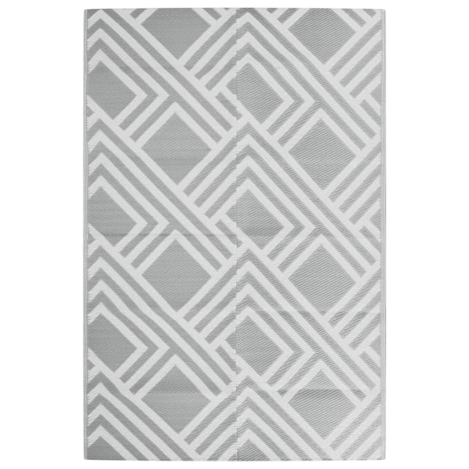 vidaXL - Buitenkleed - ARAKIL - 120x180 - cm - PP - grijs