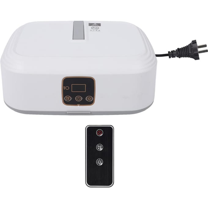 Draagbare Kledingdroger Digitaal Display Multifunctioneel Opvouwbaar Elektrisch Droogapparaat GB Stekker 110V white