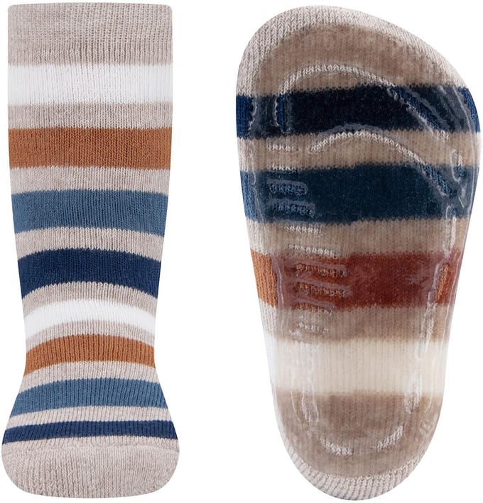 Ewers antislip sokken beige gestreept