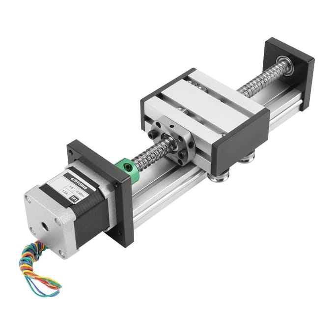 1204 Kogelomloopspindel Lineaire Slede Slaglengte Lange Tafel Actuator met Stappenmotor 100 mm Slag