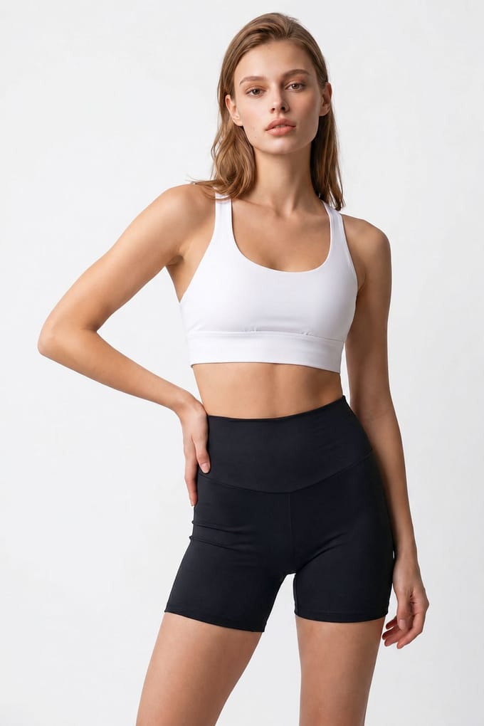 Hoge Taille Skinny Fietsshorts